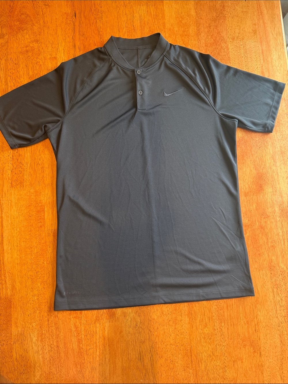 Nike Dark Navy Blue Dri-Fit Short-Sleeve Athletic Polo Mens Medium